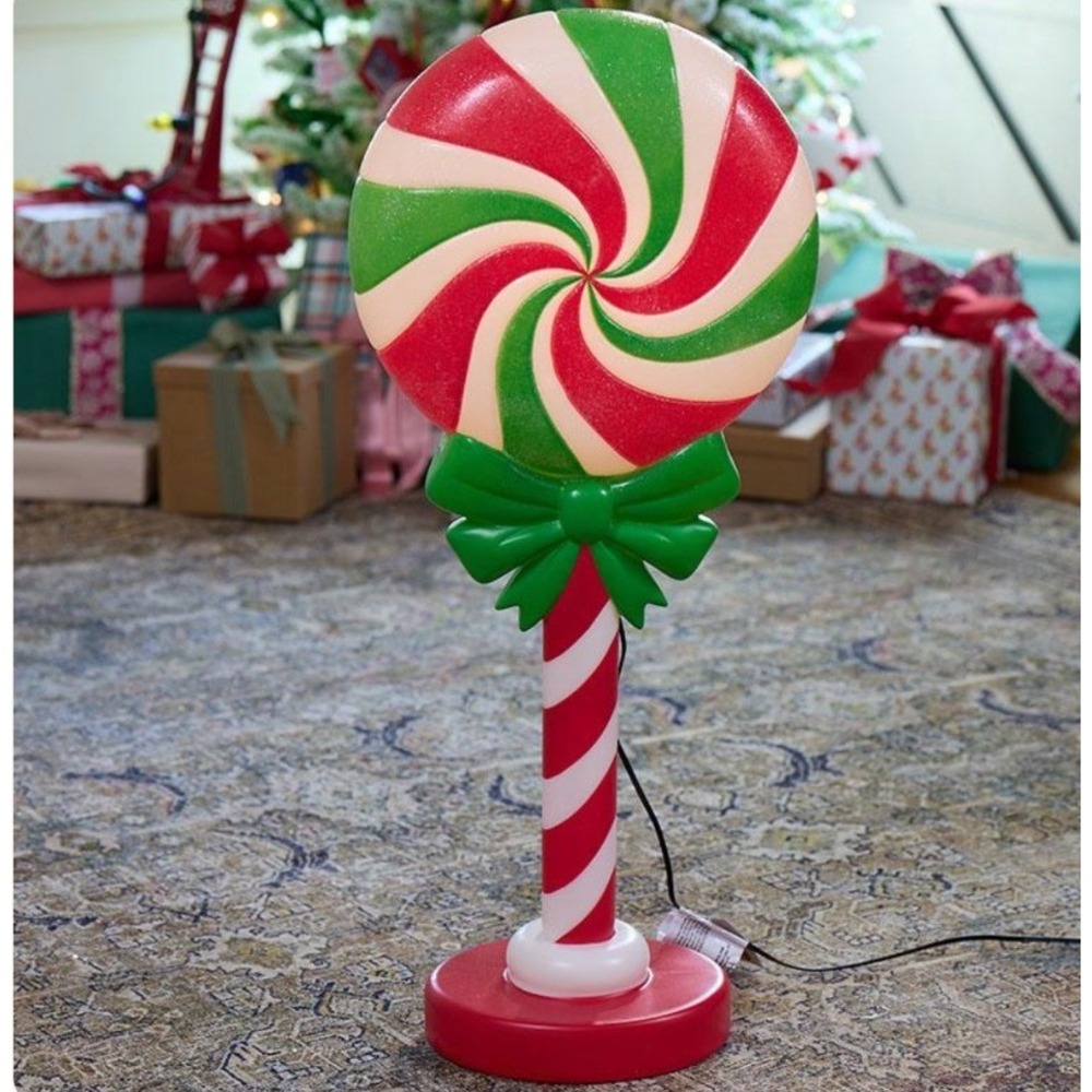 Cracker Barrel Lollipop Blow Mold 31.5" Lighted Christmas Candy Decor Bulb Incl